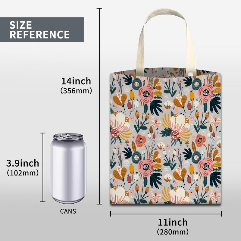 ABUIFDK Car Trash Can, Cute Car Trash Bag, Hanging Car Organizer and Storage Bag, Trash Bin for Car Accessories, Vehicle, Travelling, Camping Cute Blue Flowers - Image 5