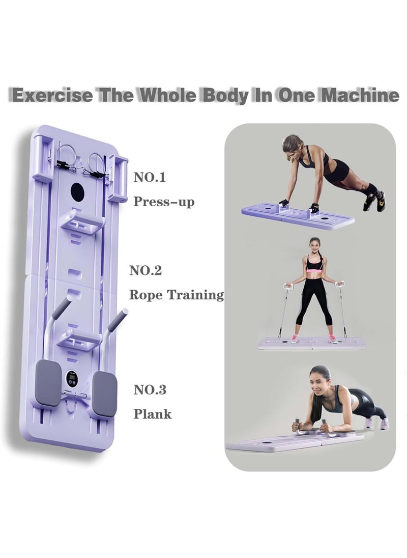 Jourvent - Pilates Board,  2025 Pilates Reformer Set, 5 in1 Pilates Reformer Machine with Timer, Multi-Purpose Foldable Pilates Reformer Board for Home, Pilates Sliding Board for Home Women Men - Image 1