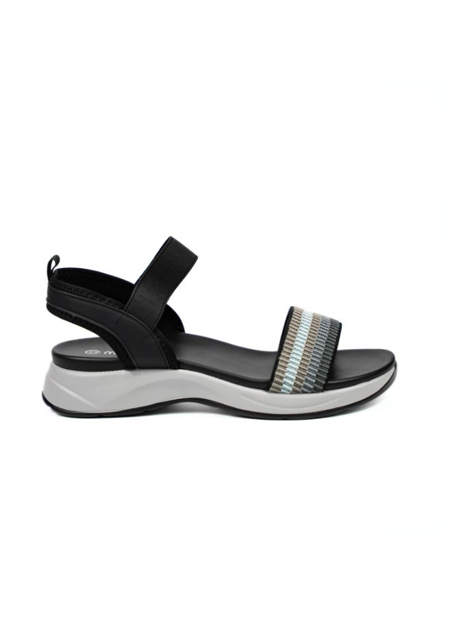 Mon Ami Women’s Comfort Platform Sandals | Lightweight Elastic Strap Walking Sandals | Cushioned Open Toe Casual Summer Footwear | Breathable Fashion Sandals for Daily Wear Travel Outdoor Use | Soft Comfort Sole Slip On Ladies Sandals - Image 3