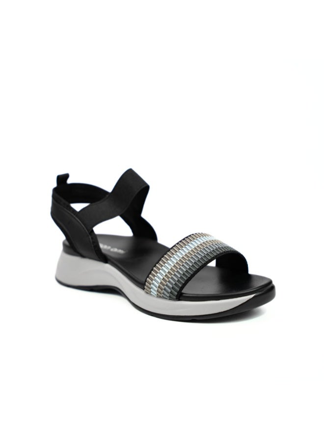 Mon Ami Women’s Comfort Platform Sandals | Lightweight Elastic Strap Walking Sandals | Cushioned Open Toe Casual Summer Footwear | Breathable Fashion Sandals for Daily Wear Travel Outdoor Use | Soft Comfort Sole Slip On Ladies Sandals - Image 1