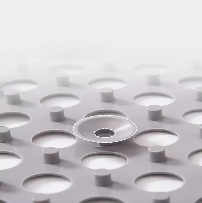 6 pcs Interlocking Shower mat for Bathroom Anti Slip Big Size Bathtub mat with Drain Holes Suction Cups for Bathroom Inside Rubber mat for Floor Tiles 12 12 inchMulticolour 2024  - Image 5