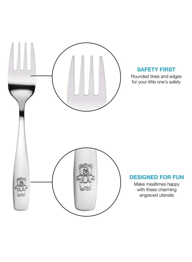 9 Piece Stainless Steel Kids Cutlery, Child and Toddler Safe Flatware, Kids Silverware, Kids Utensil Set Includes 3 Knives, 3 Forks, 3 Spoons, Total of 3 Place Settings, Ideal for Home and Preschools