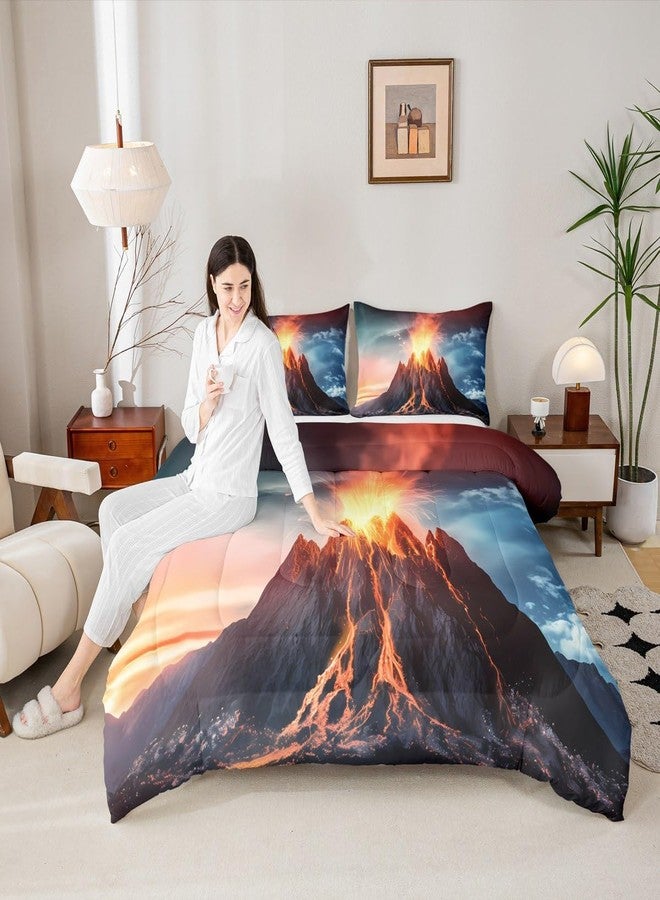 Feelyou Volcano Comforter Full Kids Fire Mountain Bedding Set for Kids Boys Girls Lightweight Soft Nature Comforter All Season Decor Quilt Duvet - Image 4