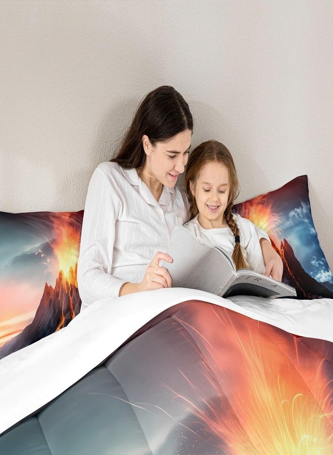 Feelyou Volcano Comforter Full Kids Fire Mountain Bedding Set for Kids Boys Girls Lightweight Soft Nature Comforter All Season Decor Quilt Duvet - Image 3