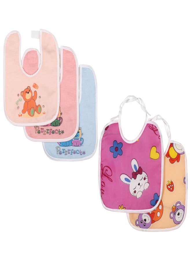 Modern Heados Baby Bibs Pack of 5| Bibs for new born baby Cotton Combo Bibs (Multicolor) (MDBB__01) - Image 1