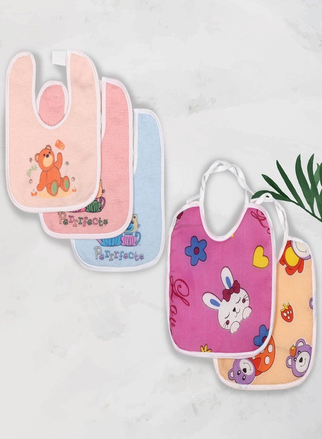Modern Heados Baby Bibs Pack of 5| Bibs for new born baby Cotton Combo Bibs (Multicolor) (MDBB__01) - Image 2