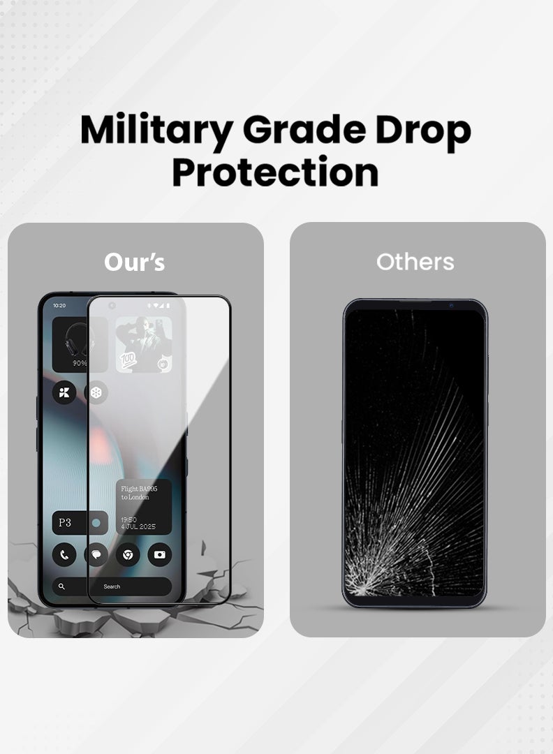 Case Up حماية شاشة لهاتف ناثينغ (3) 6.67 بوصة زجاج مقسى بصلابة 9H، تركيب سهل بدون فقاعات، تغطية كاملة، مقاوم للخدوش وحساس للمس - Image 4