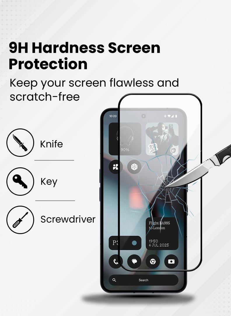 Case Up حماية شاشة لهاتف ناثينغ (3) 6.67 بوصة زجاج مقسى بصلابة 9H، تركيب سهل بدون فقاعات، تغطية كاملة، مقاوم للخدوش وحساس للمس - Image 3