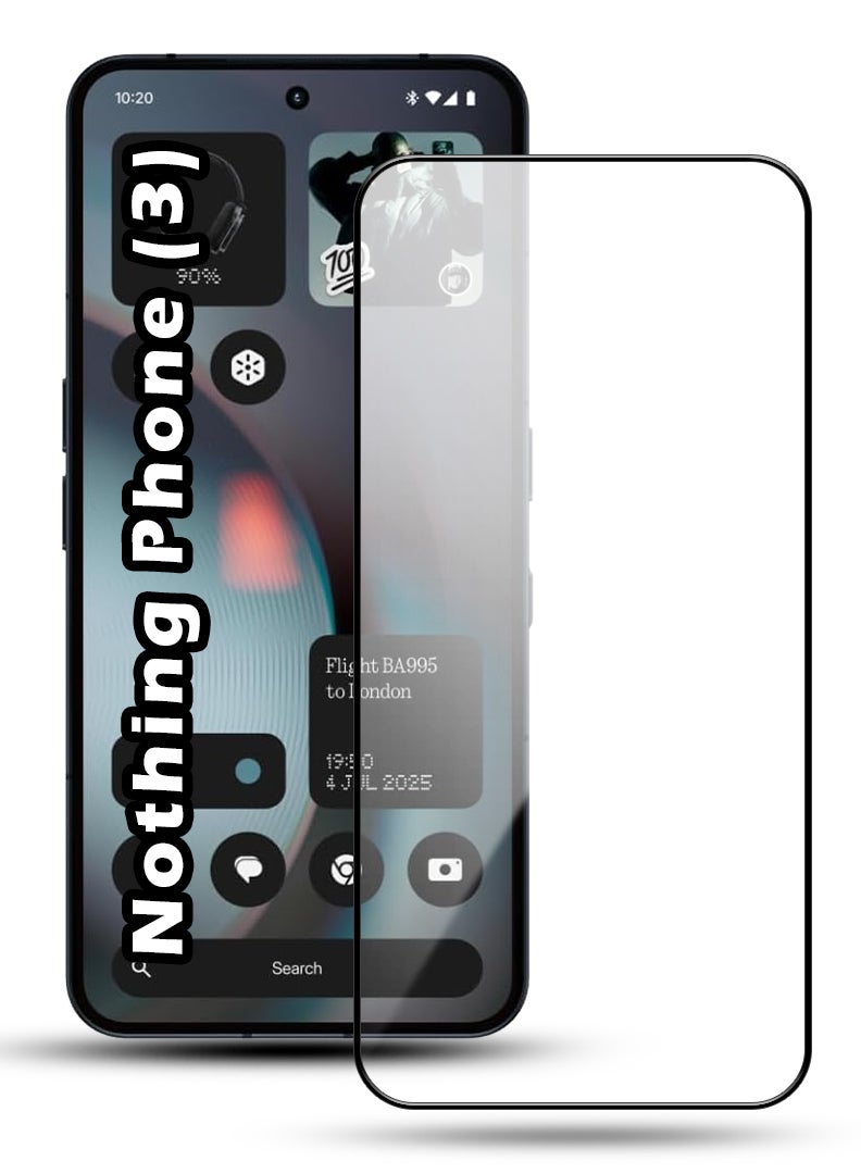 Case Up حماية شاشة لهاتف ناثينغ (3) 6.67 بوصة زجاج مقسى بصلابة 9H، تركيب سهل بدون فقاعات، تغطية كاملة، مقاوم للخدوش وحساس للمس - Image 1