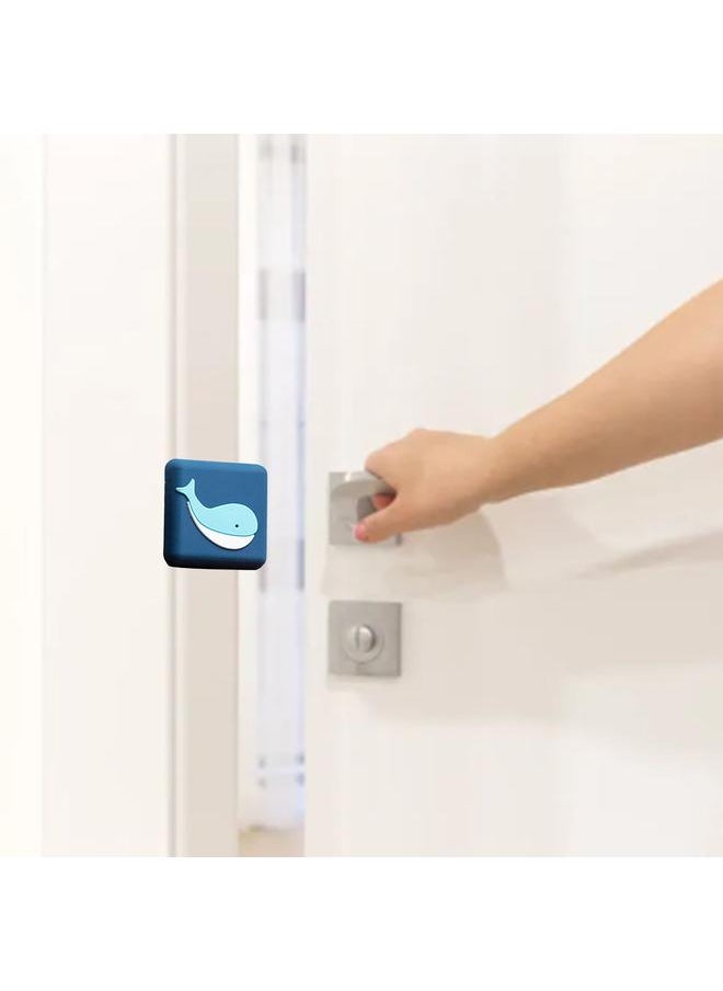 Thoraya Door Handle Bumper Cartoon Prevents Collision Self Adhesive Thickened Silent Door Handle Stopper for Door Refrigerator Furniture Whale  - Image 5
