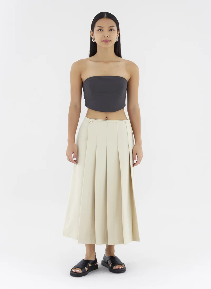 ذا اديتورز ماركت Mayce Mid-Rise Pleated Skirt