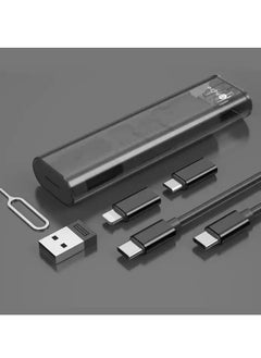 ProOne ProOne USB Cable Conversion Storage Box, Multi-type Charging Cable Converter, Micro Data Transfer Tool, PD 60W Charging and Data Transfer Cable Kit, Sim Card Tray Eject Tool and Slots  - Image 5