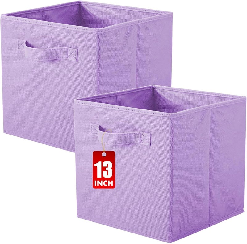 PowerKing Cube Storage Boxes, Foldable Fabric Storage Bins And Cloth Storage Organizer Drawer For Shelves, Closet And Toys Storage, 33 X 33 X 33 CM - Image 1