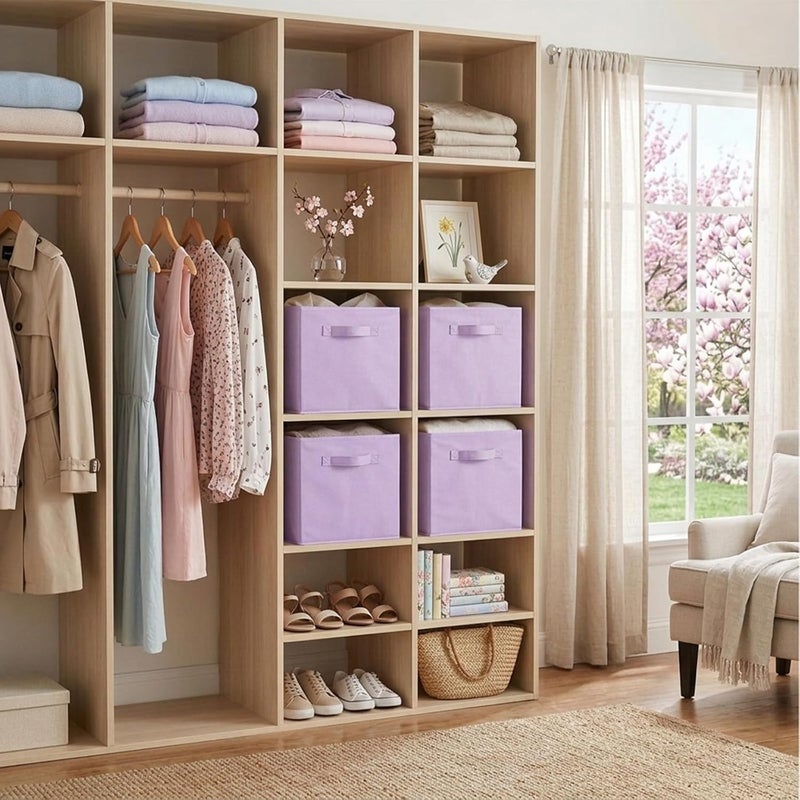 PowerKing Cube Storage Boxes, Foldable Fabric Storage Bins And Cloth Storage Organizer Drawer For Shelves, Closet And Toys Storage, 33 X 33 X 33 CM - Image 4