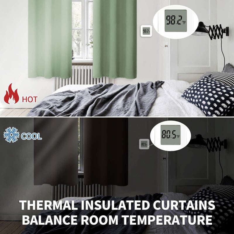 BGment Room Darkening Curtains 120 Inches Long - Grommet Thermal Insulated Drapes Window Treatment Curtains for Bedroom  2 Panels  52 x 120 Inch  Grass Green - Image 3