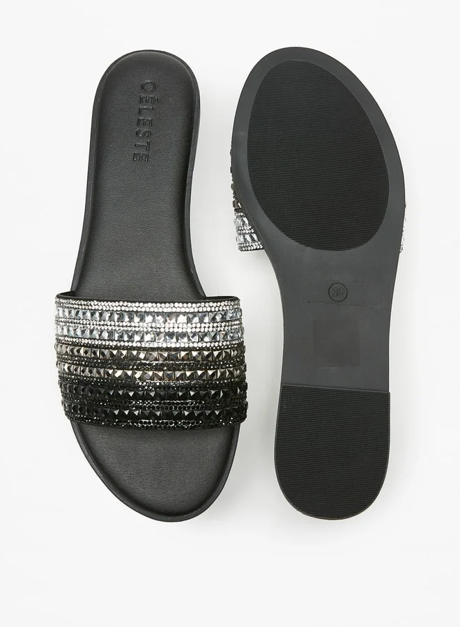 Celeste WomenS Embellished SlipOn Flat Sandals