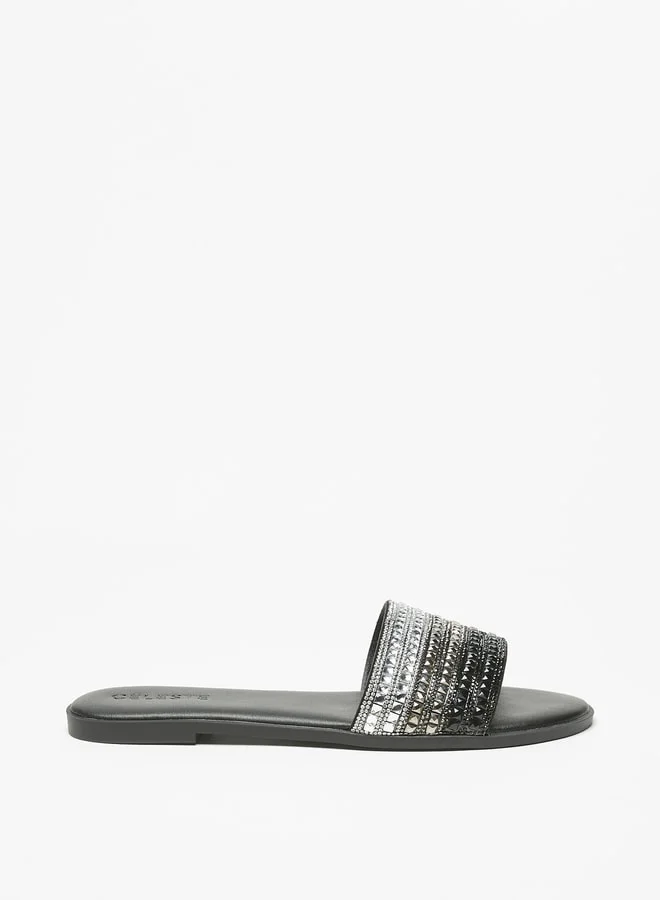 Celeste WomenS Embellished SlipOn Flat Sandals