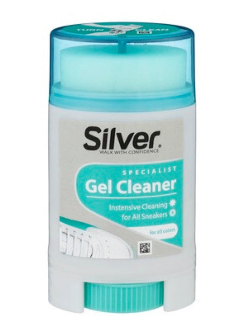Silver Sneaker Cleaner Whitener and Stain Remover with Clear Sponge Top - Image 1