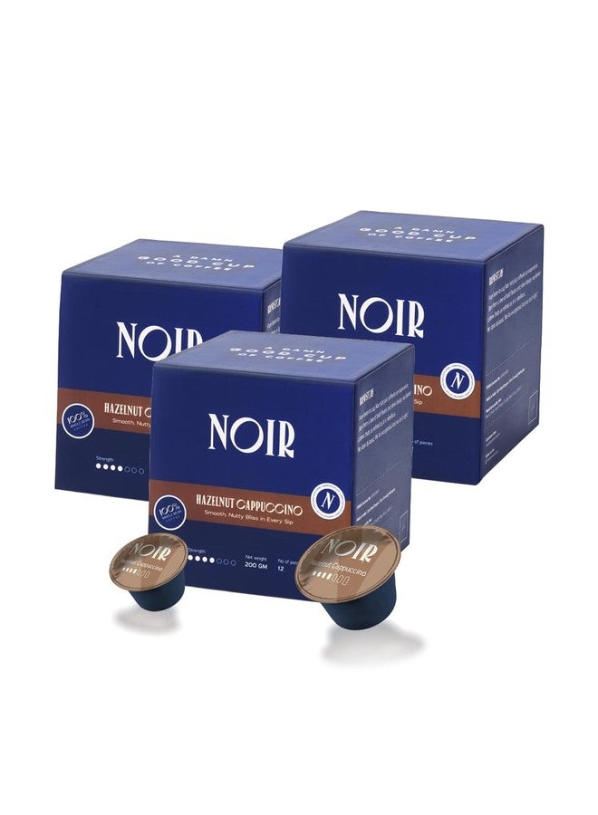 Noir's Premium Hazelnut Cappuccino Bundle of 30 Pods | Rich Dairy Creamer with Smoothy Hazelnut Flavor | Velvety Frothy Finish | Dolce Gusto Compatible Pods | Pack of 3 Boxes - Image 1