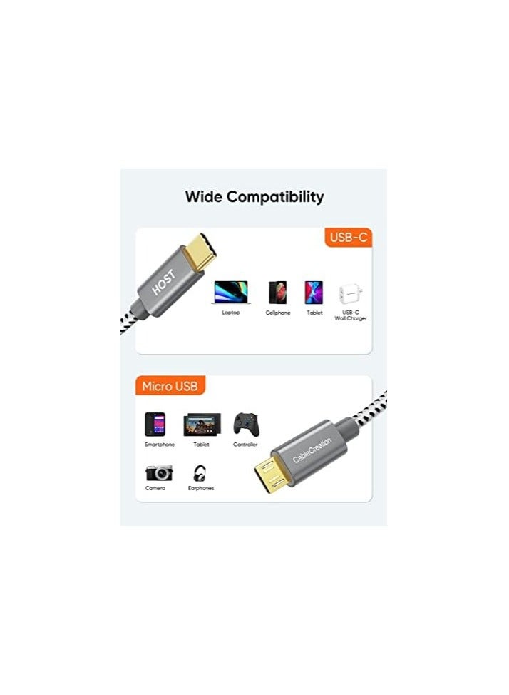 CableCreation Type USB-C to Micro USB 2.0 Cable, 0.65ft Short Type C Cable for Galaxy S8/S8 Plus, Google Pixel 2 XL & other Android Devices - Image 3