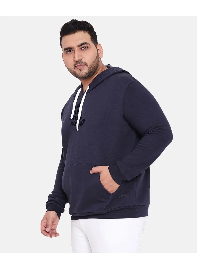 Instafab Plus Instafab Plus Men's Navy Blue Not In The Mood Hoodie