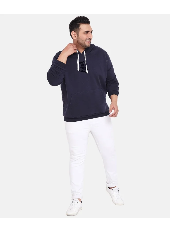 Instafab Plus Instafab Plus Men's Navy Blue Not In The Mood Hoodie