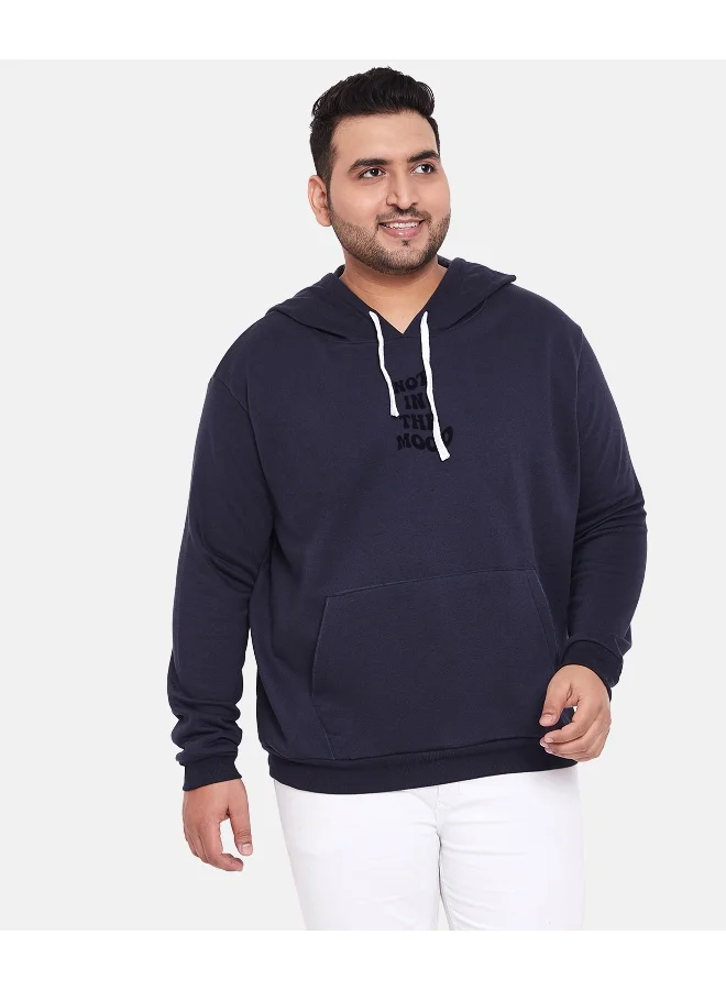 Instafab Plus Instafab Plus Men's Navy Blue Not In The Mood Hoodie