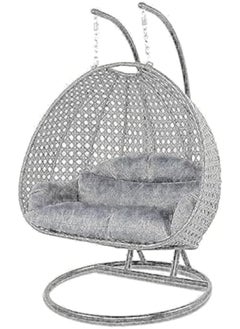 Sweet Furniture Double Hanging Swing Chair – Cozy Outdoor Hammock Seat for 2 Persons, Ideal for Garden, Balcony, or Patio. 