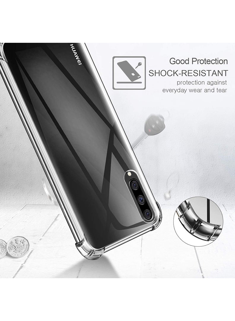 Theodor Huawei Y9S Clear Case, Shock-Absorption TPU Cell Phone Cover with Reinforced Corners, Soft Flexible & Crystal Clear Protective Bumper Case - Image 3