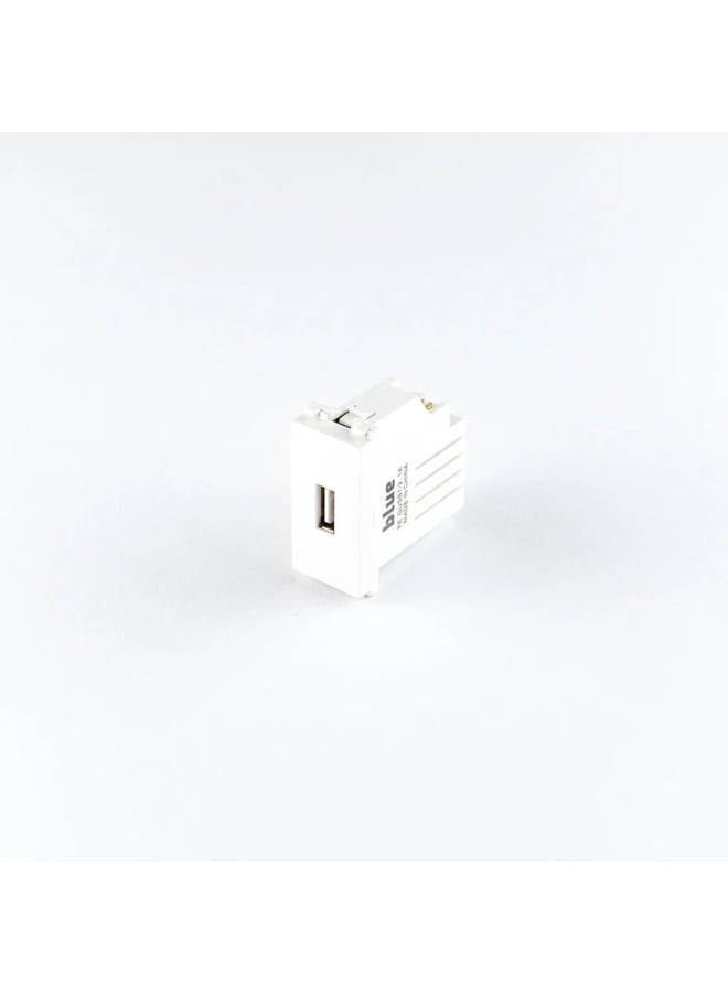 2.1A Single USB Outlet - White