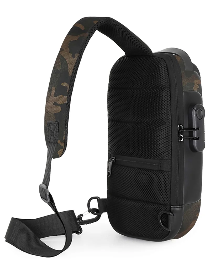 Hike Green Unisex Crossbody Bag Water Resistant Anti-Theft Shoulder Bag with Built in USB Port and 3-Digit Combination lock for Business Travel Outdoor Shopping, HKSBYG, Green  | Best Price UAE