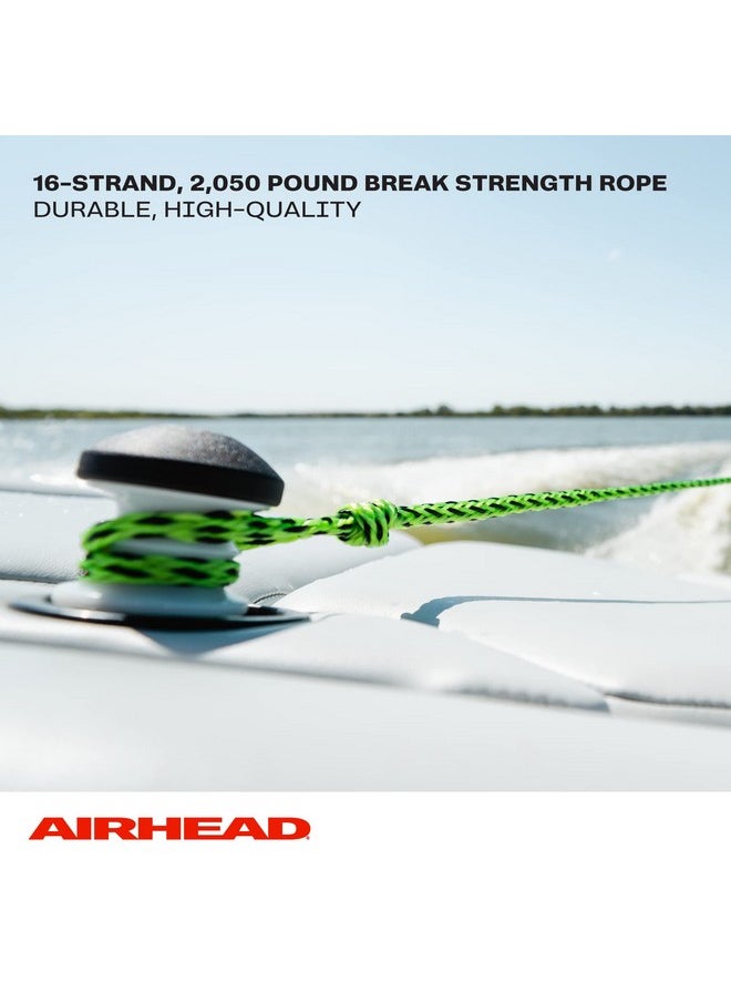 Airhead Water Ski Rope With Eva Handle 1 Section For Tubing Water Skis And Wakesurf Boardsgreen And Black  - Image 5