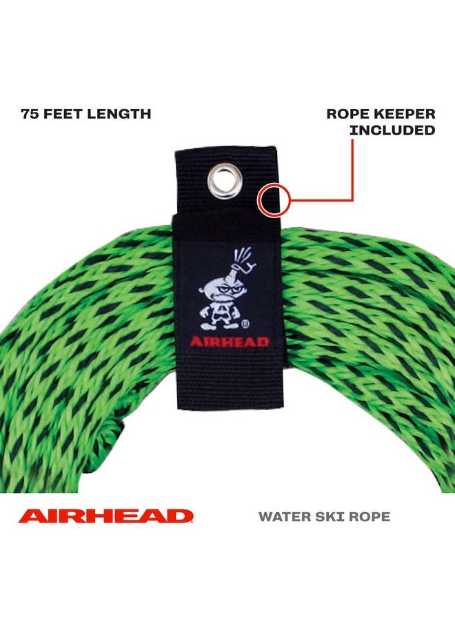Airhead Water Ski Rope With Eva Handle 1 Section For Tubing Water Skis And Wakesurf Boardsgreen And Black  - Image 3