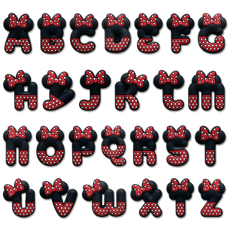 Zanerolan 26Pcs Cartoon Alphabet Shoe Decoration Charms for Croc Clog, Letter Charms Accessories for Shoes - Image 1