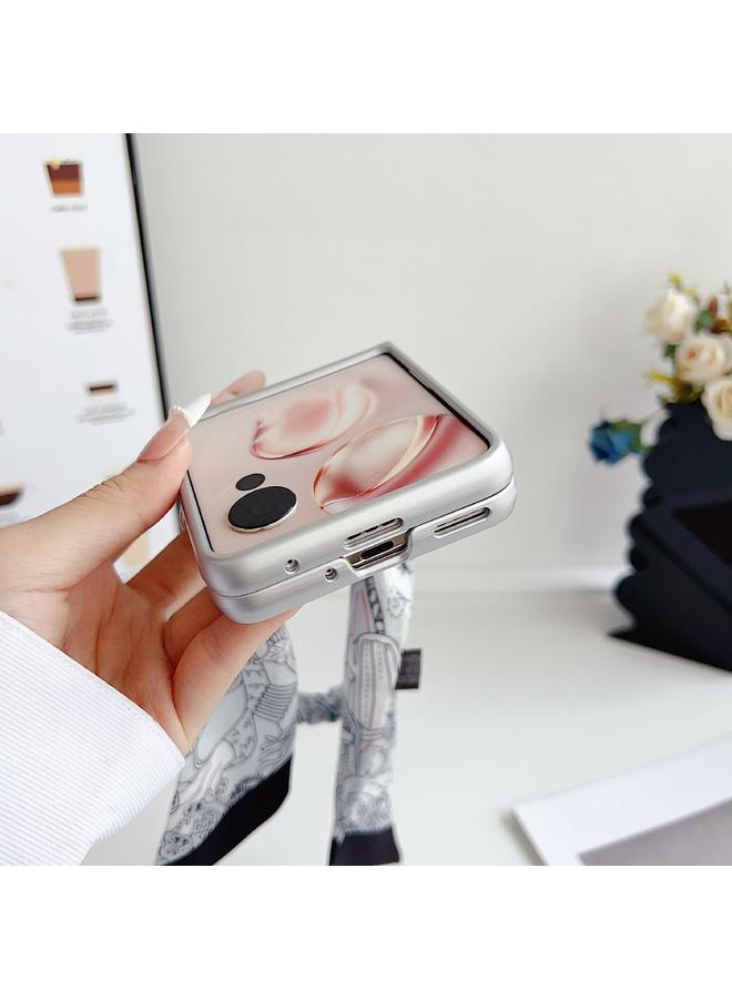 اس-توب جراب لهاتف Honor Magic V Flip بتطريز سحابي مناسب مع وشاح/سوار - Image 3