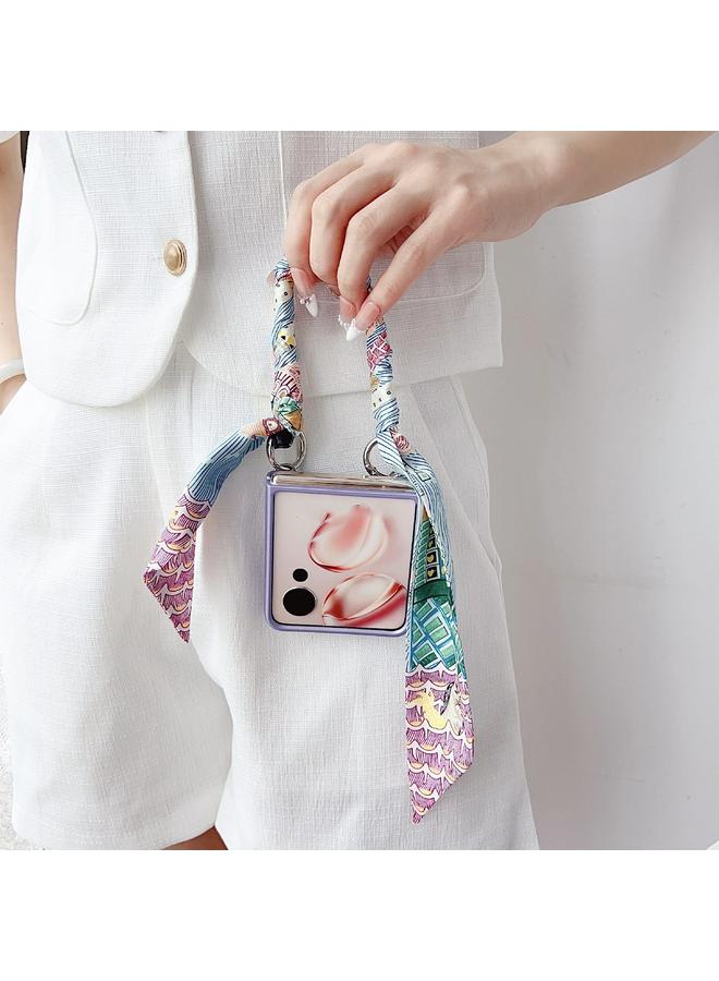 اس-توب جراب لهاتف Honor Magic V Flip بتطريز سحابي مناسب مع وشاح/سوار - Image 5