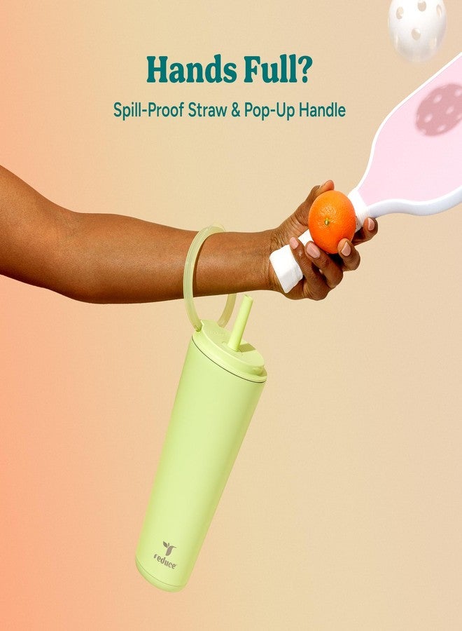 REDUCE Halo 32 oz Stainless Steel Vacuum Insulated Tumbler - Spill Proof Travel Mug with Flip Handle Lid - Keeps Drinks Cold for 32 Hrs - Dishwasher Safe - Cupholder Friendly - Daquiri - Image 4