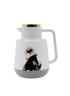 YOLO Yolo  Coffee/Tea Vacuum Flask 1 Liter Urban Lady -Grey Colour  - Image 2
