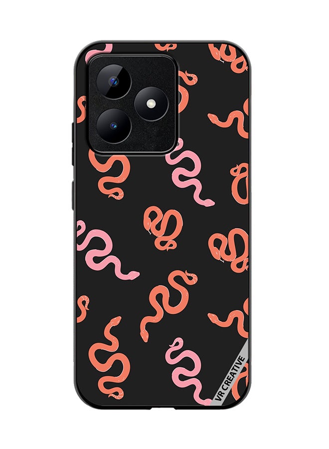 VR CREATIVE Protective Case Cover For Realme C53 Cartoon Funny Colorful Snakes Pattern Design Multicolour - Image 1