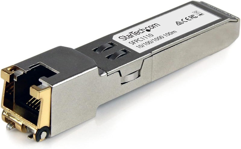 StarTech.com Cisco SFP-GE-T Compatible SFP Module - 1000BASE-T RJ45 Transceiver for Cat6/Cat5e Networks - Image 1