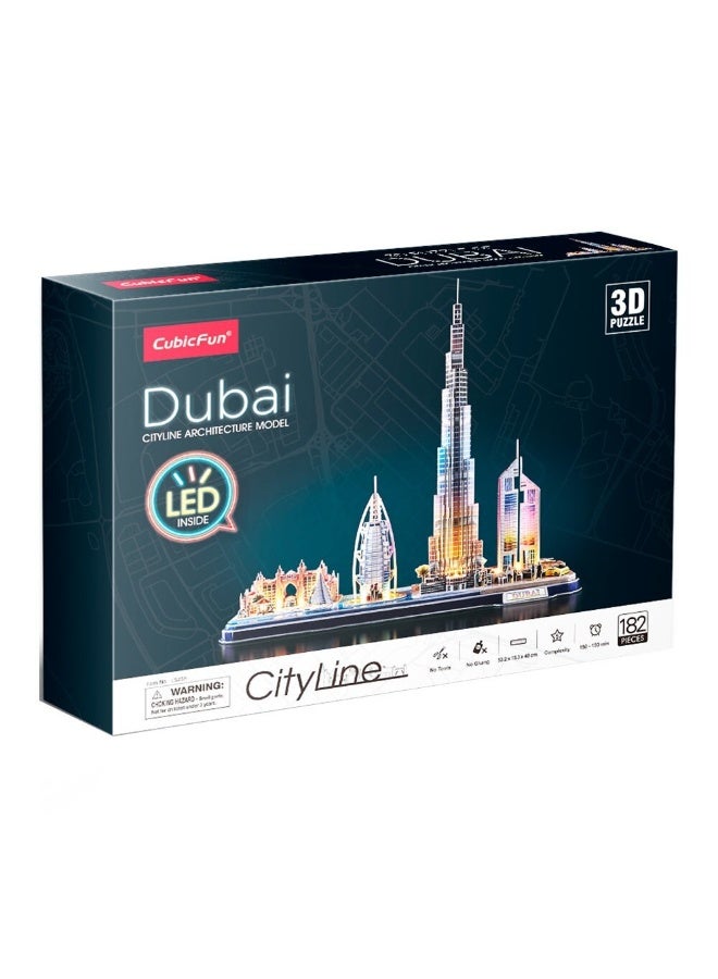 CubicFun 3D Puzzle LED City Line 182pc - Image 1