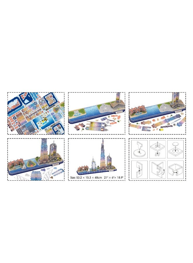 CubicFun 3D Puzzle LED City Line 182pc - Image 4