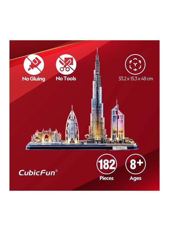 CubicFun 3D Puzzle LED City Line 182pc - Image 5