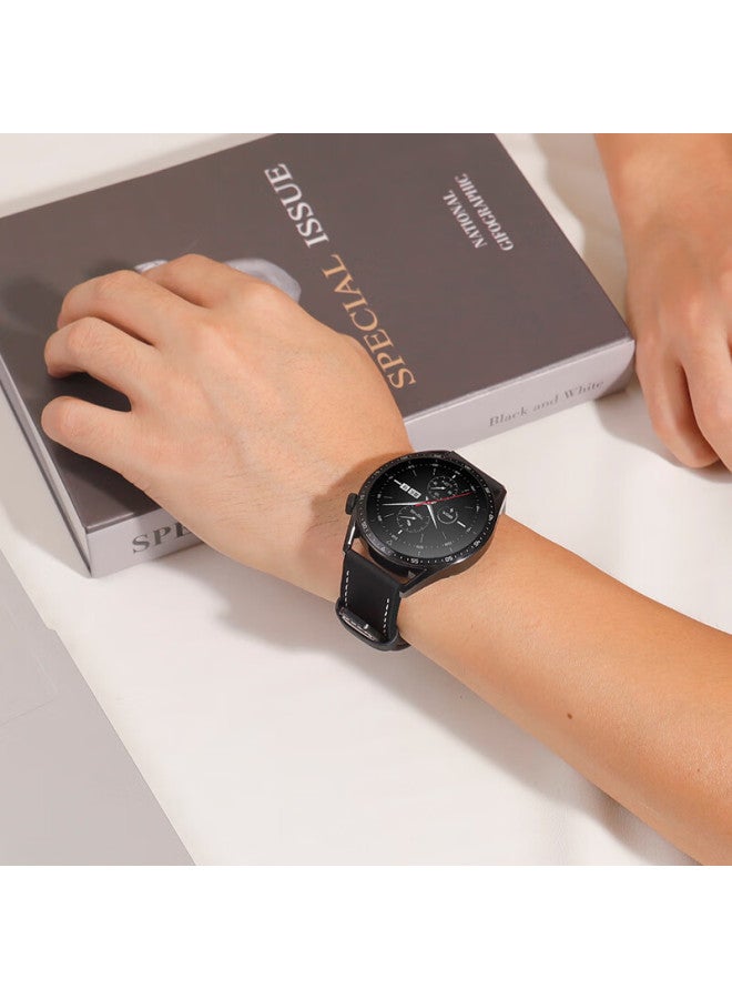 Mssm Compatible Huawei Watch 5/4 Pro Strap Gt5 Pro/gt6/5/gt4/3 Pro/2 Honor Leather Wristband 48/46mm Dial - Image 3