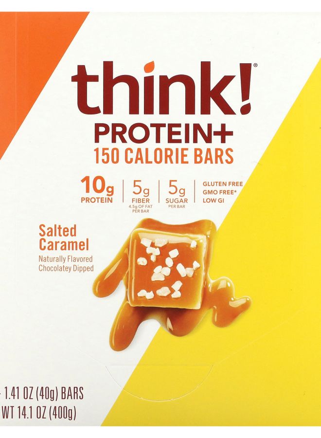 Think Protein+ 150 Calorie Bars Salted Caramel 10 Bars 1.41 oz (40 g) Each