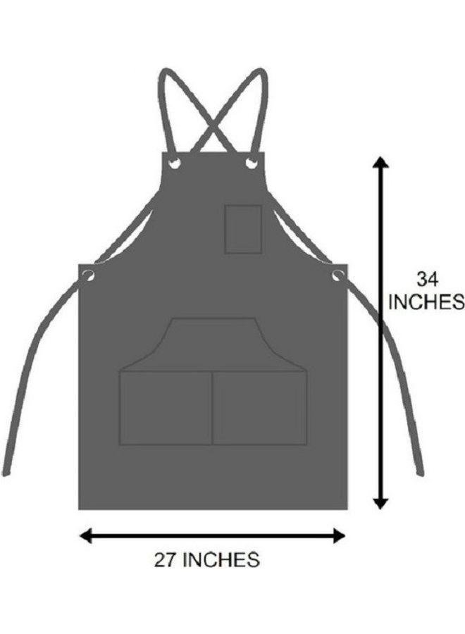 NIBEMINENT Oversized Apron Blue 27x34inch - Image 4