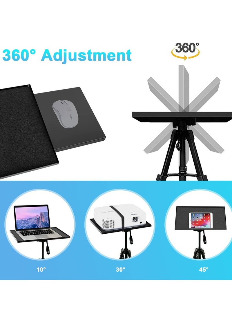 ELTRAZONE Projector Tripod Stand Universal Laptop Floor Holder Height Adjustable 53-110cm Foldable Projector Telescopic Support with 360 Rotating Enlarged Tray for Office Home Stage Studio Outdoor - Image 4