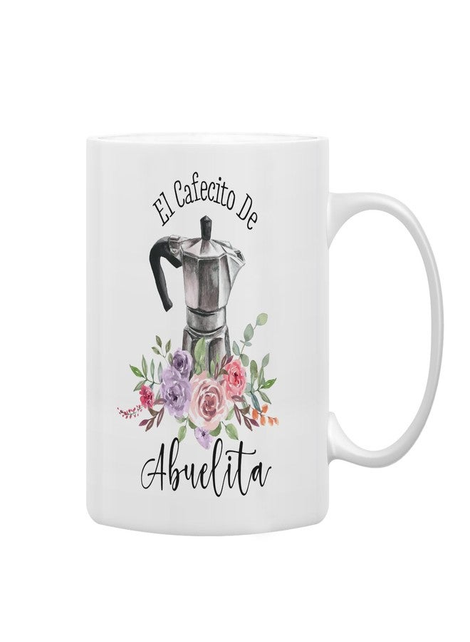 QASHWEY Grandma Coffee Mugs, Abuelita Gifts, Grandma Gifts, Abuelita Grandma Mug Coffee Tea Cup Gifts for Grandma Spanish Abuelita, El Cafecito De Abuelita Coffee Cups Ceramic 11oz - Image 1