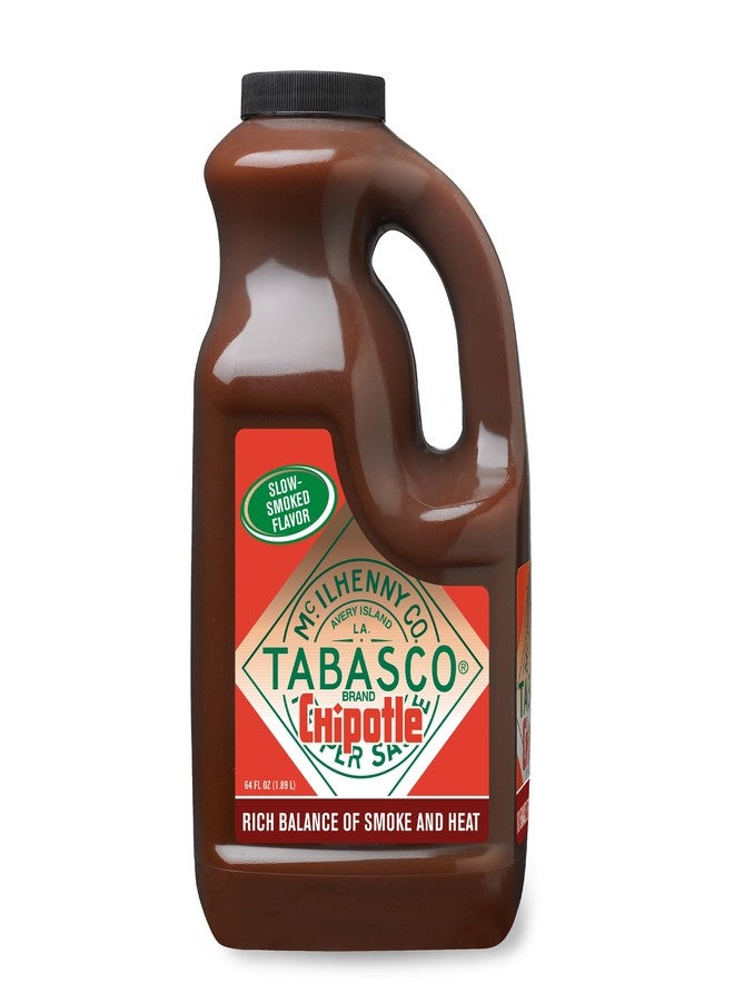 TABASCO Brand Chipotle Pepper Sauce, Medium Hot Sauce, Bulk Plastic Jug, Smoky & Smooth, Perfect for Large Recipes, Great for Marinating or Grilling Meats & More, 64 Fl Oz (Pack of 1) - Image 1