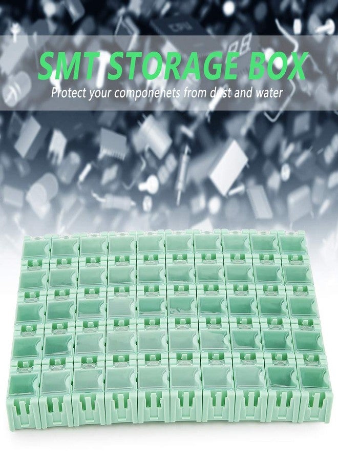 Hyuduo 50Pcs SMD Box Electronic Components Parts Case Patch Laboratory Storage Case Mini Tool Container Green for Household Outdoor - Image 2